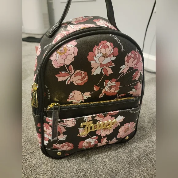 Juicy Couture Floral Backpack in Brown and Pink Juicy Couture | Bags | Juicy Couture Floral Rose Print  main image 3